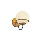 Kuzco Lighting WV458107AGOP Alba 1-lumière 60W Or vieilli et verre opale mat Lampe de salle de bain