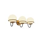 Kuzco Lighting WV458324AGOP Alba 3-lumières 180W Or vieilli et verre opale mat Lampe de salle de bain