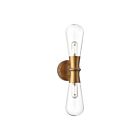Kuzco Lighting WV464002AG Marcel 2-lumières 120W Or vieilli Lampe de salle de bain
