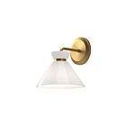 Kuzco Lighting WV470108BGGO Halston 1-lumière 40W Or brossé et verre opale lustré Lampe de salle de bain