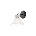 Kuzco Lighting WV470108MBGO Halston 1-lumière 40W Verre opale lustré et noir mat Lampe de salle de bain