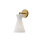 Kuzco Lighting WV473706AGOP Betty 1-lumière 60W Or vieilli et verre opale Lampe de salle de bain