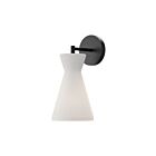 Kuzco Lighting WV473706MBOP Betty 1-lumière 60W Noir mat et verre opale Lampe de salle de bain