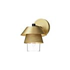 Kuzco Lighting WV475106BGCL Tetsu 1-lumière 60W Or brossé et verre transparent Lampe de salle de bain
