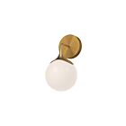Kuzco Lighting WV505106AGOP Nouveau 1-lumière 40W Or vieilli et verre opale mat Lampe de salle de bain
