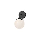 Kuzco Lighting WV505106MBOP Nouveau 1-lumière 40W Noir mat et verre opale mat Lampe de salle de bain