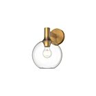 Kuzco Lighting WV506108AGCL Castilla 1-lumière 60W Or vieilli et verre transparent Lampe de salle de bain