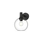 Kuzco Lighting WV506108MBCL Castilla 1-lumière 60W Verre transparent et noir mat Lampe de salle de bain
