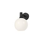 Kuzco Lighting WV506108MBOP Castilla 1-lumière 60W Noir mat et verre opale mat Lampe de salle de bain