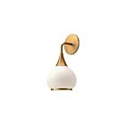 Kuzco Lighting WV524006AGOP Hazel 1-lumière 60W Or vieilli et verre opale mat Lampe de salle de bain
