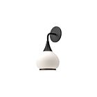 Kuzco Lighting WV524006MBOP Hazel 1-lumière 60W Noir mat et verre opale mat Lampe de salle de bain