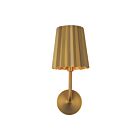 Kuzco Lighting WV528007AG Plisse 1-lumière 60W Or vieilli Lampe de salle de bain
