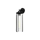 Kuzco Lighting WV536005MBWC Belmont 1-lumière 60W Verre texturé transparent et noir mat Lampe de salle de bain