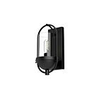 Kuzco Lighting WV539007MBCL Cyrus 1-lumière 60W Verre transparent et noir mat Lampe de salle de bain