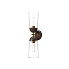 Kuzco Lighting WV542226AGWT Emil 2-lumières 120W Or vieilli et noyer Lampe de salle de bain