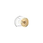 Kuzco Lighting WV548006BGCL Willow 1-lumière 60W Or brossé et verre transparent Lampe de salle de bain