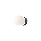 Kuzco Lighting WV548006MBOP Willow 1-lumière 60W Noir mat et verre opale mat Lampe de salle de bain
