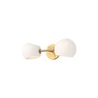 Kuzco Lighting WV548217BGOP Willow 2-lumières 120W Or brossé et verre transparent Lampe de salle de bain
