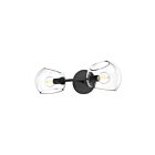 Kuzco Lighting WV548217MBCL Willow 2-lumières 120W Or brossé et verre transparent Lampe de salle de bain