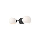 Kuzco Lighting WV548217MBOP Willow 2-lumières 120W Or brossé et verre transparent Lampe de salle de bain