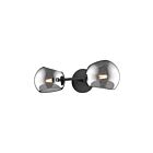 Kuzco Lighting WV548217MBSM Willow 2-lumières 120W Or brossé et verre transparent Lampe de salle de bain