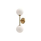 Kuzco Lighting WV549220AGOP Cassia 2-lumières 80W Or vieilli et verre opale mat Lampe de salle de bain