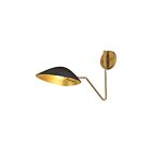 Kuzco Lighting WV550006MBAG Oscar 1-lumière 60W Or vieilli et noir mat Lampe de salle de bain