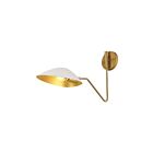 Kuzco Lighting WV550006WHAG Oscar 1-lumière 60W Or vieilli et blanc Lampe de salle de bain