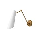 Kuzco Lighting WV572325WHAG Gabriel 1-lumière 60W Or vieilli et blanc Lampe de salle de bain