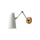Kuzco Lighting WV578925WHAG Daniel 1-lumière 60W Or vieilli et blanc Lampe de salle de bain