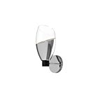 Kuzco Lighting WV587105CHCL Capri 1-lumière 60W Chrome et verre transparent Lampe de salle de bain