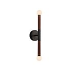 Kuzco Lighting WV612223MBOP-UNV Arden 11W Noir mat et verre opale LED Lampe de salle de bain