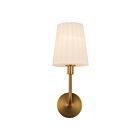 Kuzco Lighting WV628107AGOP Plisse 1-lumière 60W Or vieilli et verre opale mat Lampe de salle de bain