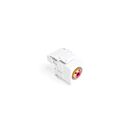 Leviton 40735-RRW White Audio Red Inset Jack