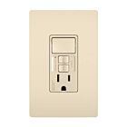 Legrand 1597SWTTRLACCD4 15A 125V Amande claire Prise GFCI duplex à autotest