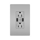 Legrand 1597TRUSBAAGRY 15A 125V Gris Prise de courant GFCI USB