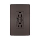 Legrand 1597TRUSBAC 15A 125V Brun Prise de courant GFCI USB