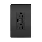 Legrand 1597TRUSBACBK 15A 125V Noir Prise de courant GFCI USB