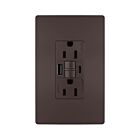 Legrand 1597TRUSBACDBC4 15A 125V Bronze foncé Prise de courant GFCI USB