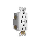 Legrand 1597TRUSBACW 15A 125V Blanc Prise de courant GFCI USB
