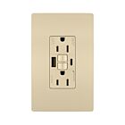 Legrand 1597TRWRUSBACI 15A 125V Ivoire Prise de courant GFCI USB résistante aux intempéries