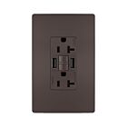 Legrand 2097TRUSBAA 20A 125V Brun Prise de courant GFCI USB