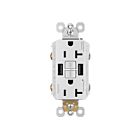 Legrand 2097TRUSBAAW 20A 125V Blanc Prise de courant GFCI USB