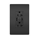 Legrand 2097TRUSBACBK 20A 125V Noir Prise de courant GFCI USB