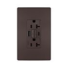 Legrand 2097TRUSBACDBC4 20A 125V Bronze foncé Prise de courant GFCI USB