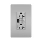 Legrand 2097TRUSBACGRY 20A 125V Gris Prise de courant GFCI USB