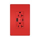 Legrand 2097TRUSBACRED 20A 125V Rouge Prise de courant GFCI USB