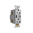 Legrand 2097TRWRUSBACGRY 20A 125V Gris Prise de courant GFCI USB