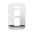Legrand AC2PFW1 Cadre à 2 ports