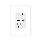 Prise USB de type A/C 15A inviolable Ultra-Fast Legrand Adorne ARTRUSB156ACW4 blanc